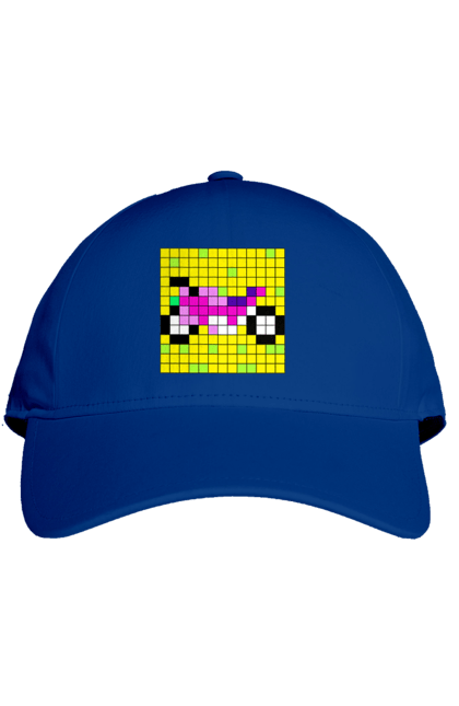 Cap with prints Pixel Bike. Bike, bright, color, motorcycle, pixel. 2070702