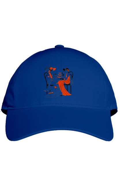 Кепка з принтом "Дами В Червоному". Дами, посиденьки, чаювання. 2070702