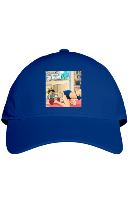 Кепка з принтом "Буратіно У Дорослій Казці". Бетмен, буратіно, гола, поцілунок, прикол. 2070702