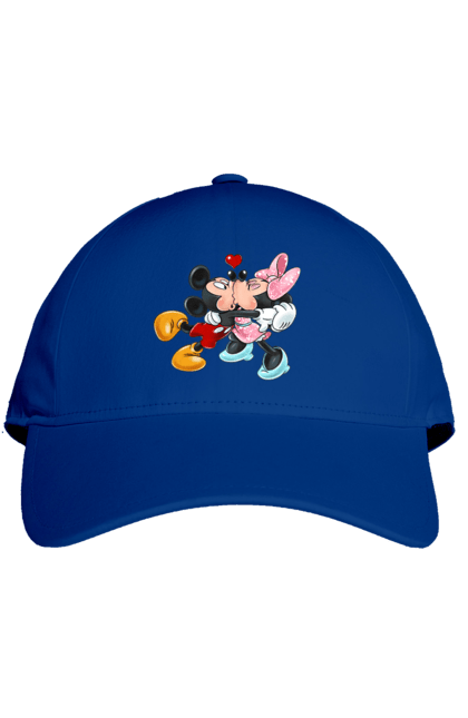 Кепка с принтом Микки Маус и Минни Маус. Mickey mouse, minnie mouse, дисней, микки, микки маус, минни маус, мультфильм. 2070702