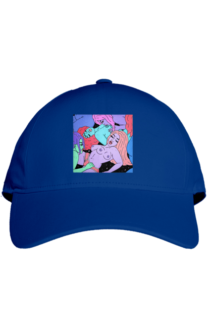 Cap with prints Alien Girls. Aliens, girls, multicolored, space. 2070702