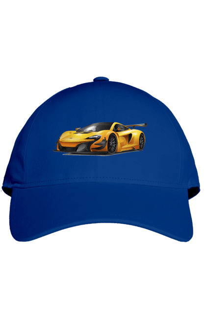 Кепка з принтом "Спорткар". Автомобіль, жовтий автомобіль, жовтий спорткар, спорт, спорткар. 2070702