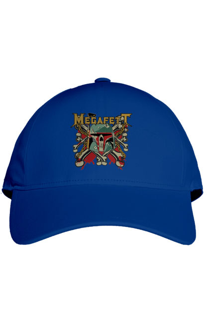 Cap with prints Megafett. Bob fett, boba fett, clone, head hunter, megadeth, megafett, star wars. 2070702