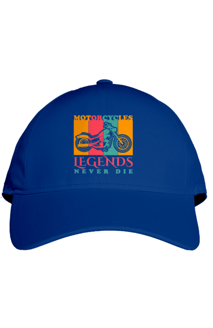 Кепка з принтом "мотоцикл легенда". Легенда, мотоспорт, мотоцикл. 2070702