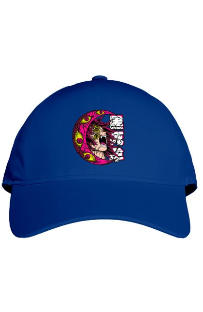 Cap with prints Demon Slayer Kokushibo. Anime, demon slayer, eternal paradise faith, kimetsu no yaiba, kokushibo, manga, twelve kizuki, upper rank six. 2070702