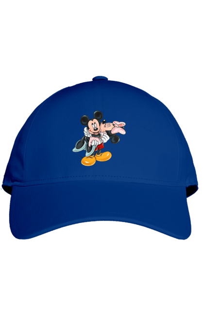 Кепка с принтом Микки Маус и Минни Маус. Mickey mouse, minnie mouse, дисней, микки, микки маус, минни маус, мультфильм. 2070702