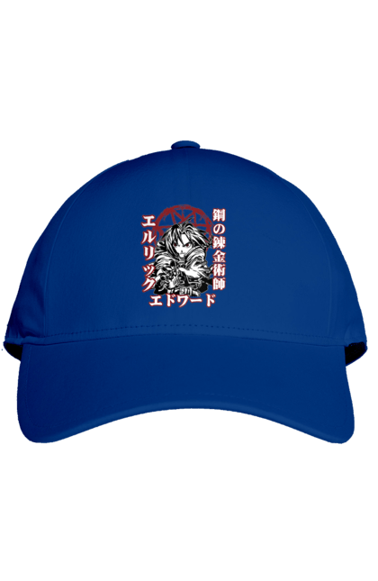 Cap with prints Fullmetal Alchemist Edward Elric. Adventures, anime, comedy, edward, edward elric, elric, fullmetal alchemist, manga, steampunk. 2070702