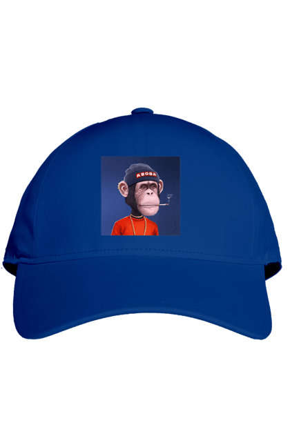 Кепка з принтом "Мавпочка 7". Nft, персонаж, принти, ручне малювання, футболки. CustomPrint.market