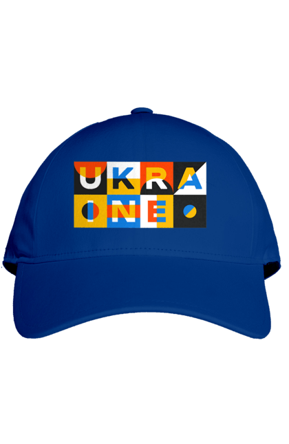 Cap with prints Ukraine. Symbol of ukraine, ukraine, ukrainian inscription, ukrainian text. 2070702