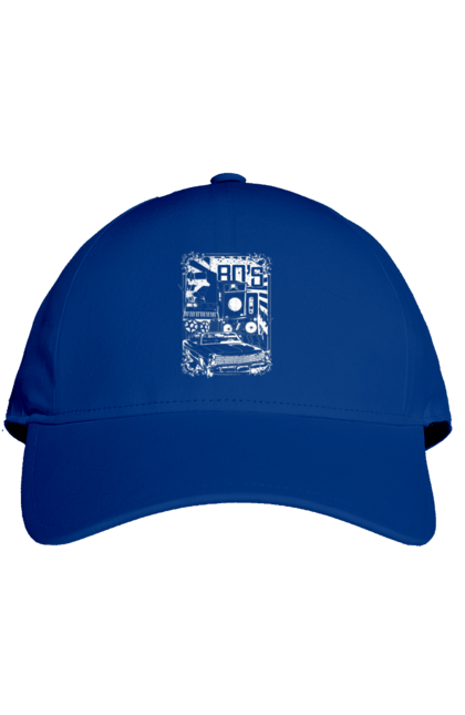 Cap with prints 80 E, Machine And Music. 80, 80s, machine, music. 2070702