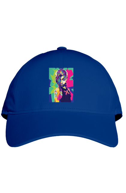 Cap with prints Arcane. Animated series, arcane, fantasy, fortiche, jinx, league of legends, riot games, wai. 2070702