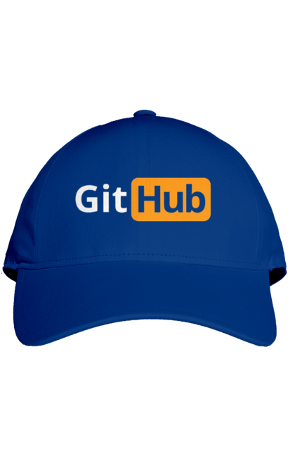 Кепка з принтом "Гіт Хаб". Айті, айтішник, гіт хаб, для айтішника, для програміста, подарунок айтішнику, подарунок програмісту, програміст, розробник. 2070702