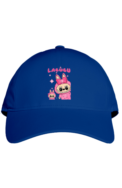 Кепка з принтом "Лабубу". Іграшка лабубу, лабубу, лабубу кока кола, мерч лабубу, мила, рожева лабубу, смішна лабубу. 2070702