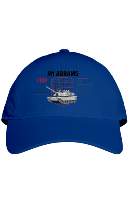 Кепка з принтом "M1 Abrams". Abrams, m1 abrams, залужний, зброя, танк. 2070702