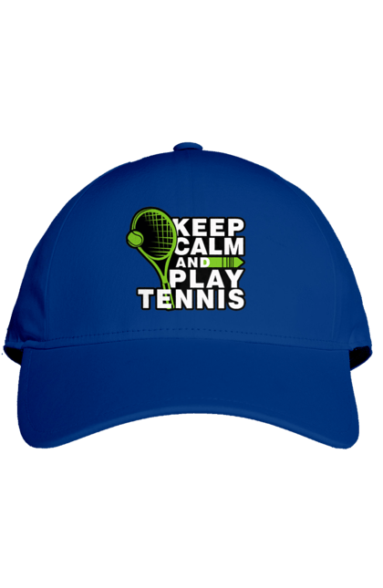 Кепка з принтом "Keep Calm And Play Tennis". Keep calm, великий теніс, зберігай спокій, спорт, теніс, тенніс. aslan