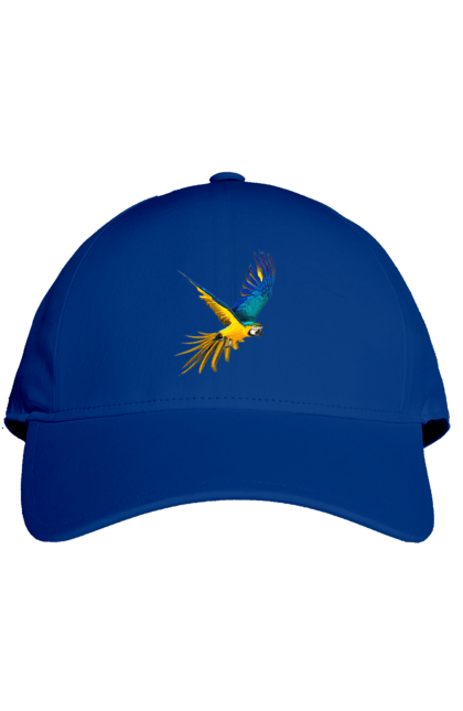 Cap with prints The parrot is Ukrainian. Birdie, exotic, parrot, patriot, symbolics, ukraine. 2070702