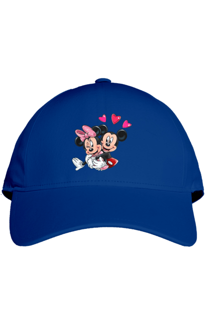 Кепка с принтом Микки Маус и Минни Маус. Mickey mouse, minnie mouse, дисней, микки, микки маус, минни маус, мультфильм. 2070702