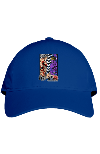 Cap with prints Record of Ragnarok Shiva vs Raiden. Anime, comics, manga, netflix, raiden, record of ragnarok, shiva. 2070702