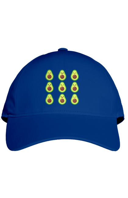 Cap with prints Avocado Mood. Avocado, emotion, food. 2070702