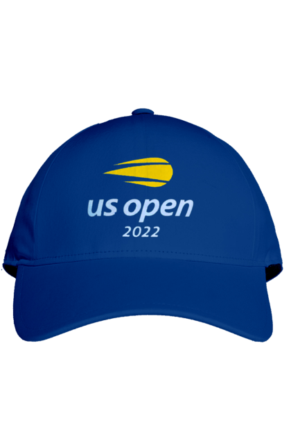 Кепка з принтом "Тенісний турнір US Open 2022". Великий теніс, відкритий чемпіонат, гравці, м`яч, нью йорк, призовий фонд, ракетка, спонсор, хард, чемпіонат америки. 2070702
