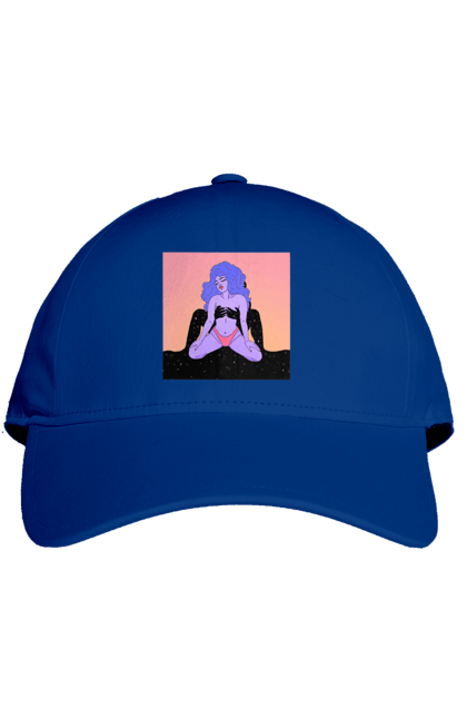 Кепка з принтом "Фіолетова Дівчина В Трусиках". Інопланетянка, у трусах. 2070702