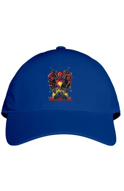 Cap with prints Deadpool & Wolverine. Action movie, comic, deadpool, fantasy, film, logan, marvel, mutant, superhero, x-men. 2070702