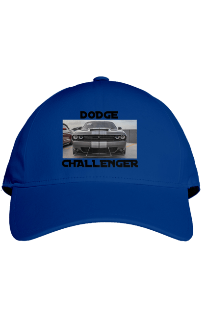 Кепка з принтом "Додж челенджер". Автомобіль, американська легенда, додж челенджер, культове авто, масл кар, потужний автомобіль. 2070702