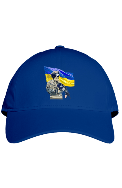Кепка з принтом "ЗСУ | Прапор". Війна, герб, збройні сили україни, зсу, патріотична, прапор україни, русский военный корабль, україна, українська символіка, флаг. 2070702