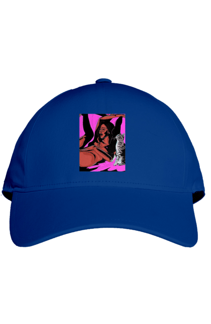 Кепка з принтом "Дівчина Отримує Задоволення". Гола, задоволення, кішка, пристрасть. 2070702