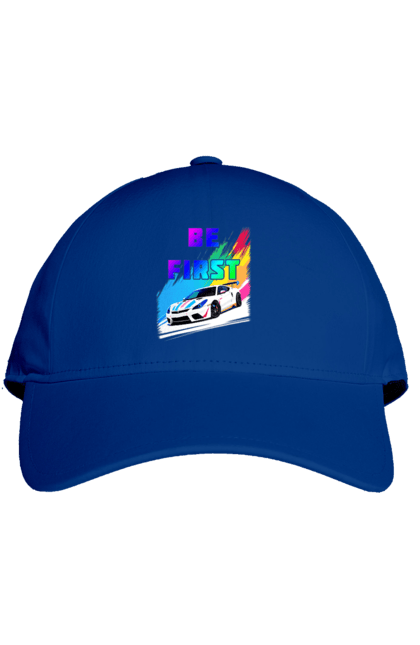 Cap with prints Race. Automobile, race, sport car, sports car. 2070702