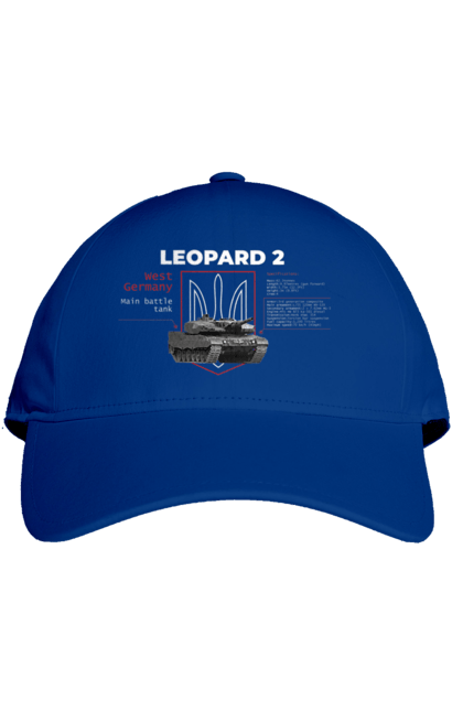 Кепка з принтом "Leopard 2 англійська". Leopard 2, залужний, зброя, танк. 2070702