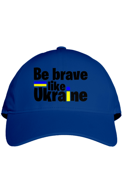 Кепка з принтом "Хоробрий як Україна". Війна, написи, патріотам, україна, хоробрість. 2070702