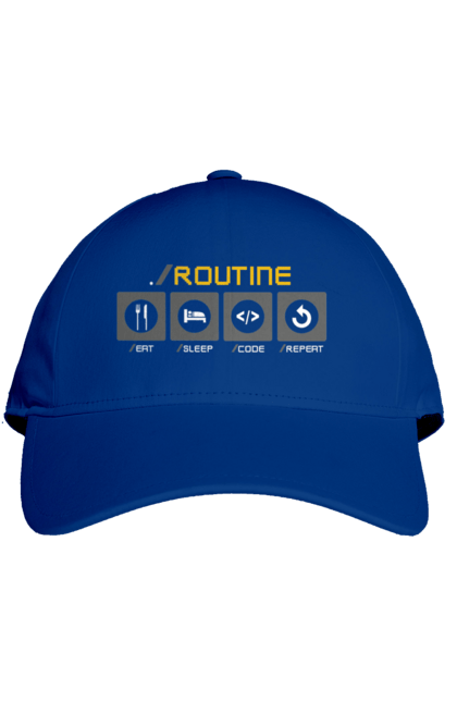 Кепка з принтом "Рутина програміста". Ай ті, айтішник, код, програміст, хакер. 2070702
