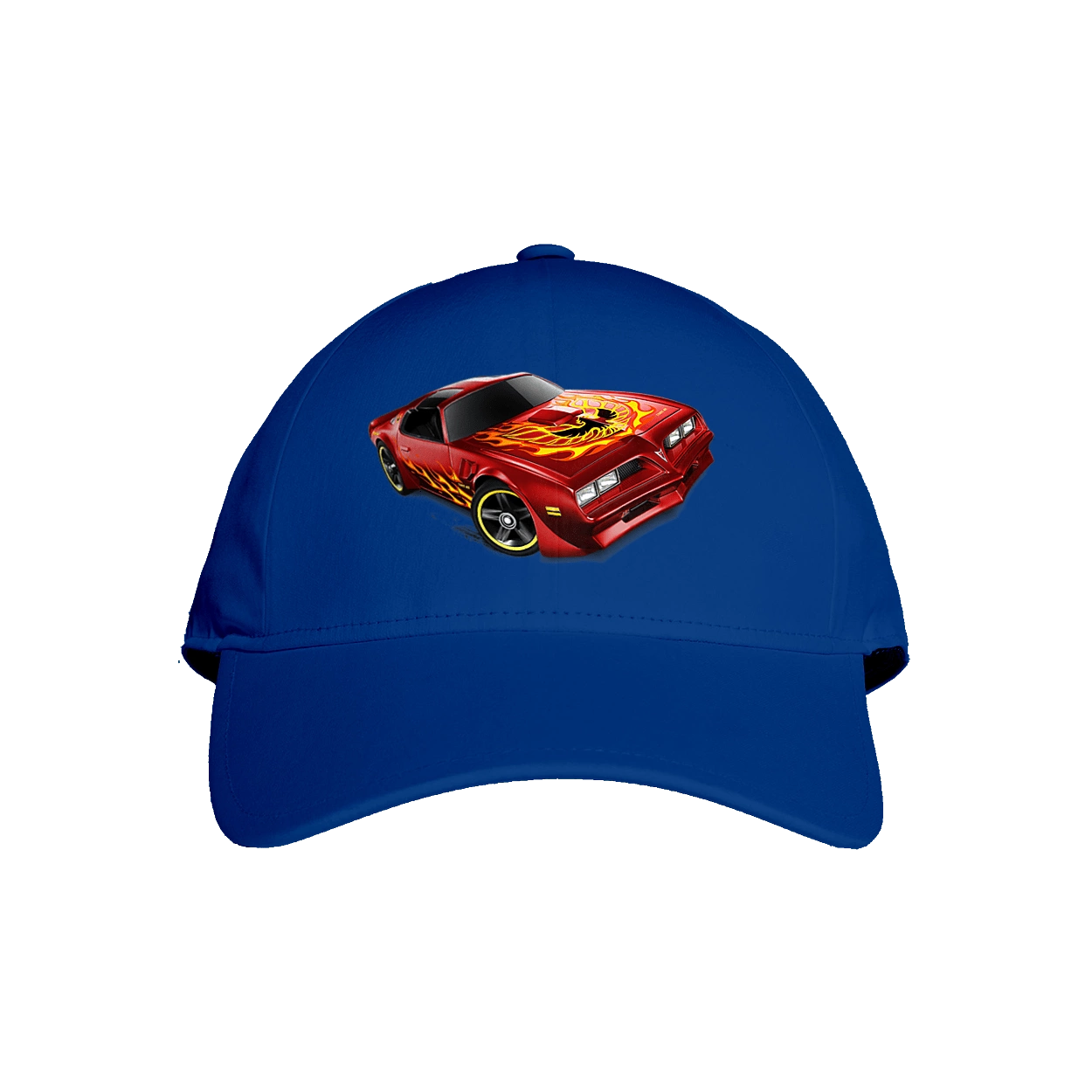 The car is red, high speed