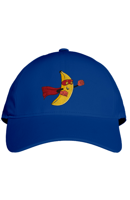 Кепка з принтом "Банан Супермен". Банан, малюнок, месники, мультфільм, супер, супер герой, супермен, фрукт. CustomPrint.market