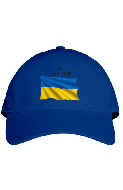 Кепка з принтом "Я українець". Прапор україни, символ україни, україна, українець, я українець. 2070702