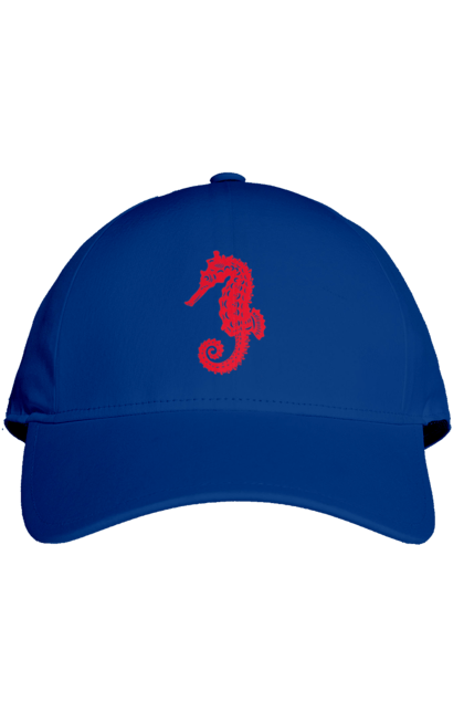 Кепка з принтом "Морський коник". Відпочинок, квіти, літні канікули, літо, море, морський коник, морські жителі. 2070702