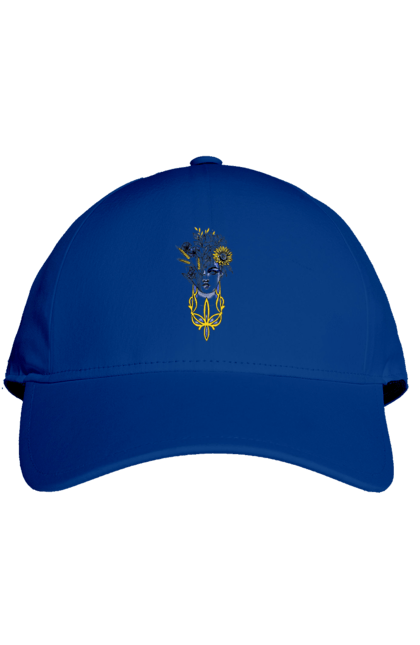 Кепка з принтом "Українка". Жінка, соняшник, українка. 2070702