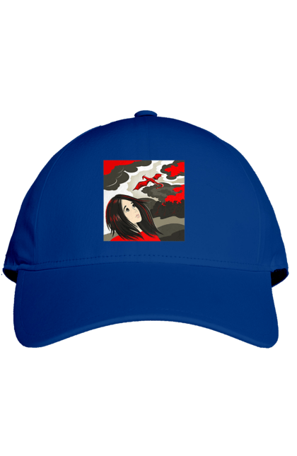 Cap with prints Girl and dragon. Dragon, fantasy, romance, young woman. 2070702