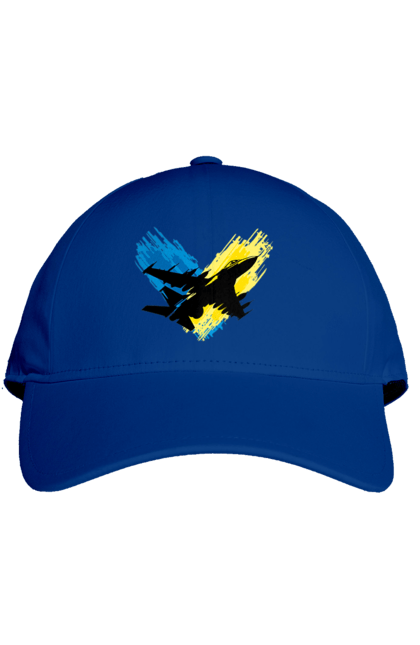 Кепка з принтом "Літак F 16". З прапором, зсу, літак, літак f16, патріотична, прапор, ф16. 2070702