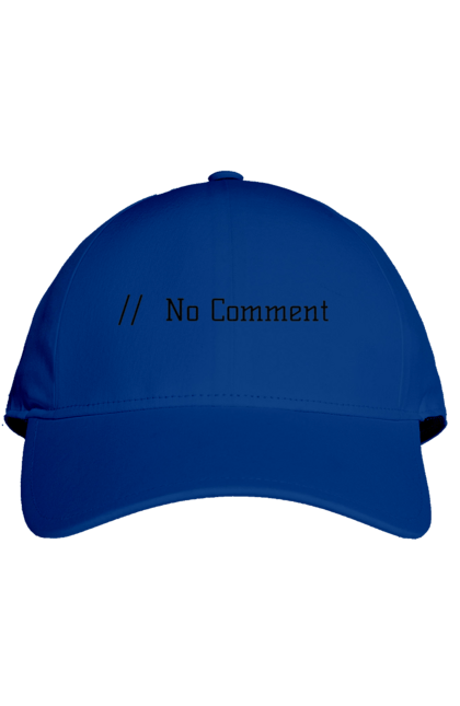 Кепка з принтом "Без коментарів". Angular, c, css, html, it, javascript, jquery, php, python, react, svelt, vue, айтишник, айті, гумор, код, кодувати, прогер, програміст, програмісти, ти ж, ти ж програміст, тиж програміст. 2070702