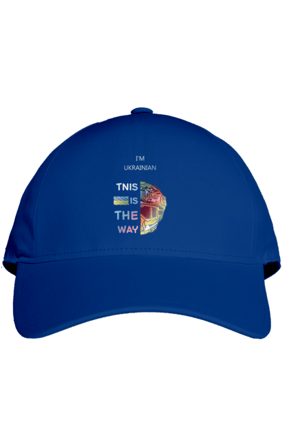 Кепка з принтом "Я українець це шлях колорфул". Зсу, мандалоріан, символ україни зсу, солдат зсу, україна, українець це шлях, це шлях, я українець. 2070702