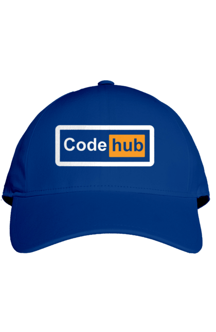 Кепка з принтом "Код хаб". Айті, айтішник, для айтішника, для програміста, код хаб, подарунок айтішнику, подарунок програмісту, програміст, розробник. 2070702