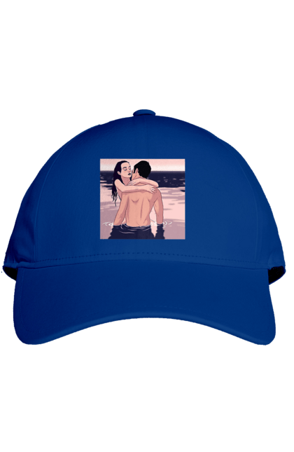 Кепка з принтом "Парочка Обнімається В Річці". Голо, кохання, пара. 2070702