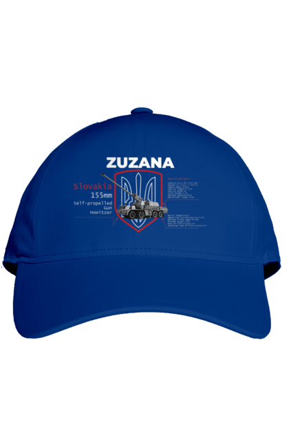 Кепка з принтом "Zuzana (САУ) англійська". Zuzana, гаубиця, залужний, сюзанна, тренди. 2070702