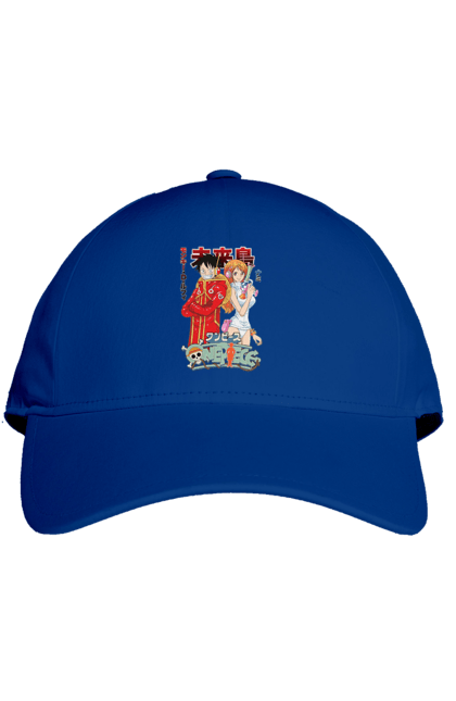 Cap with prints One Piece Nami and Luffy. Anime, cat burglar, manga, nami, one piece, straw hat pirates. 2070702