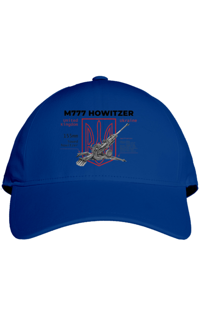 Кепка з принтом "155 мм гаубиця M777". Archer, bayraktar, himars, javelin, m777, patriot, weapon, zaluzhny, гаубиця. 2070702