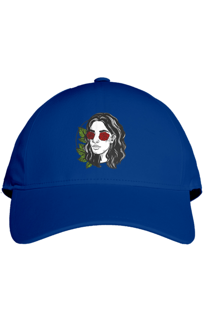 Кепка з принтом "Дівчина З Трояндами На Очах". Дівчина, троянда. 2070702