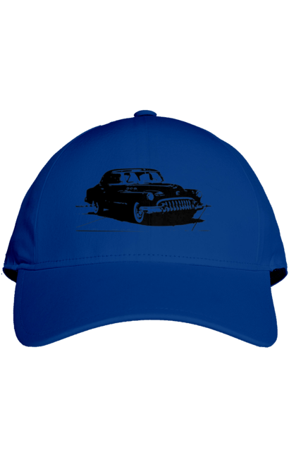 Кепка з принтом "Авто.6". Авто, графіка, малюнок, ретро авто, чорно-білий. 2070702