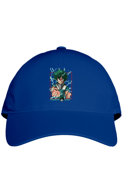 Кепка з принтом "Моя академія героїв Мідорія". Izuku, midoriya, my hero academia, аніме, ізуку мідорія, манга, мідорія, моя геройська академія. 2070702